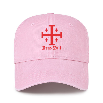 Heritage Washed Cap - Jerusalem Cross Deus Vult